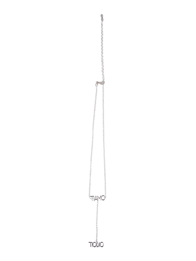 Shop Ilaria Ludovici Jewelry I Love & Hate You Necklace In Silver