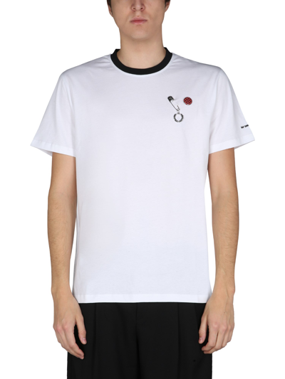 Shop Raf Simons Slim Fit T-shirt In White
