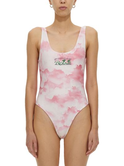 Shop Rotate Birger Christensen "cismione" One-piece Swimsuit In Pink