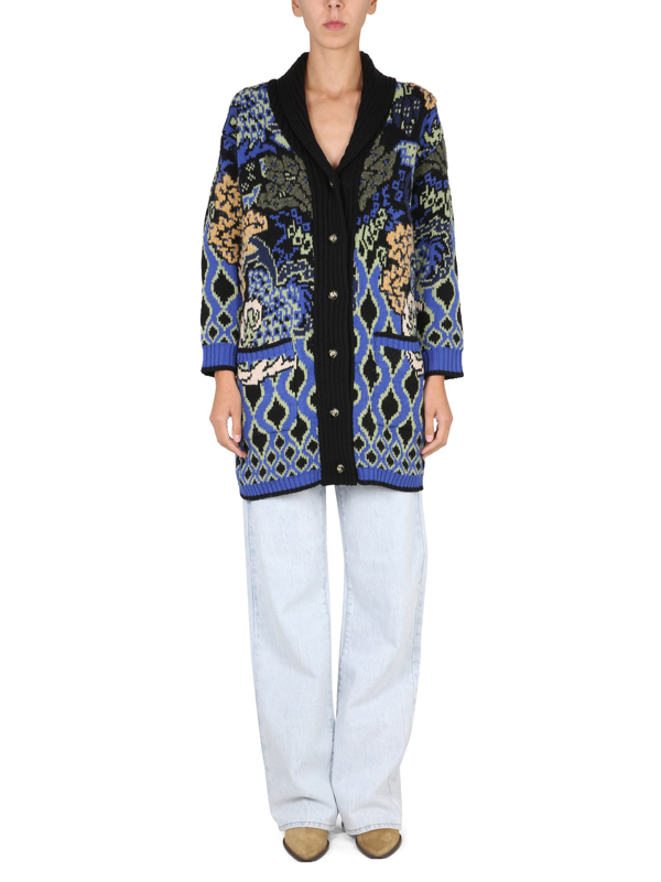 ETRO jacquard-motif silk shirt - Blue