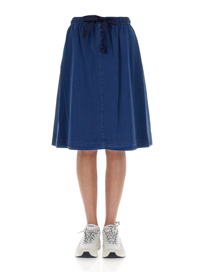 Shop Apc Skirt "karen" In Blue