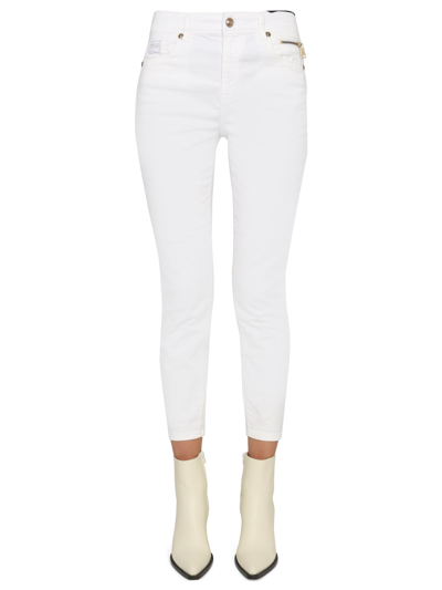 Shop Versace Jeans Couture Skinny Pants In White