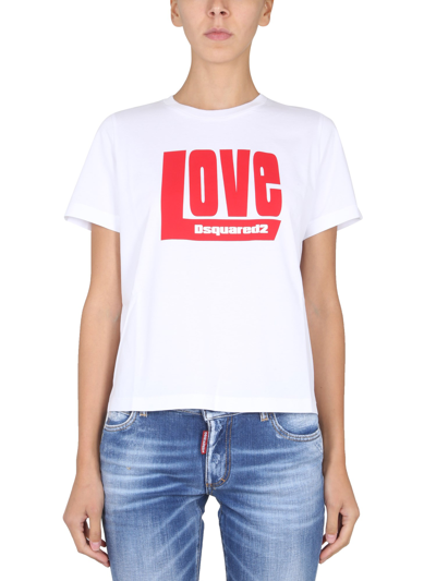 Shop Dsquared2 "d2 Love Toy" T-shirt In White