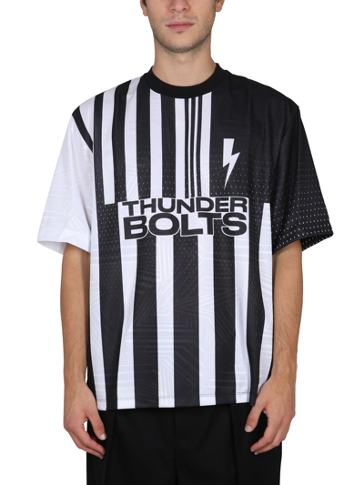 Shop Neil Barrett Soccer T-shirt In Black