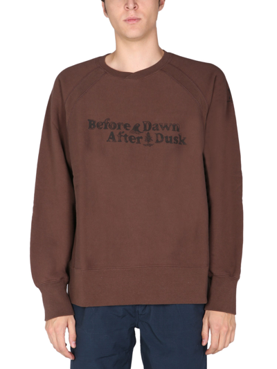 Shop Engineered Garments Printed Sweatshirt In Brown