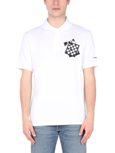 Shop Raf Simons Regular Fit Polo In White