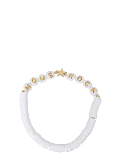 Shop Label K Elastic Bracelet With Pearls In Gold