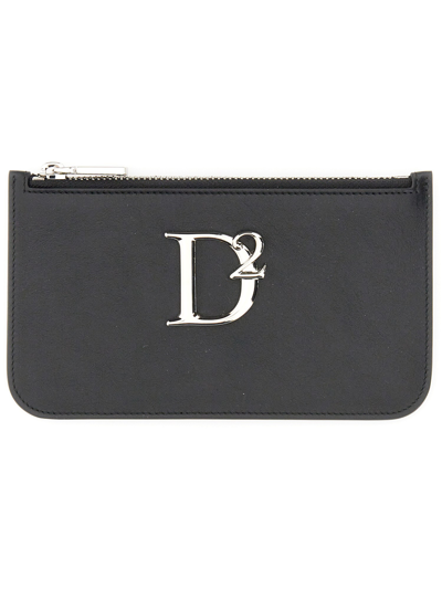 Shop Dsquared2 Pouch With Logo In Black