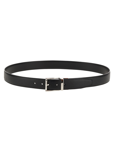 Bally Reversible And Adjustable Leather Belt In Black