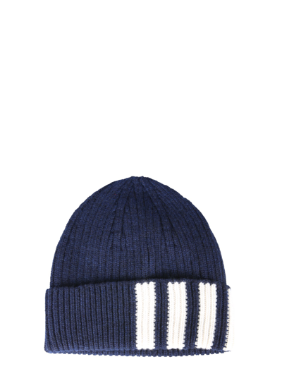 Shop Thom Browne Cappello In Cashmere In Blue