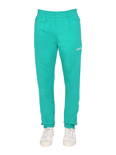 Shop Mouty Logo Embroidery Jogging Pants In Green