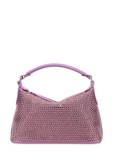 Shop Leonie Hanne X Liu Jo Rhinestones Shoulder Bag In Lilac