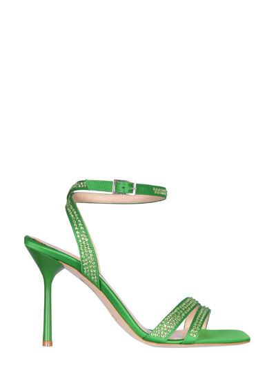 Shop Leonie Hanne X Liu Jo "camellia" Sandals In Green