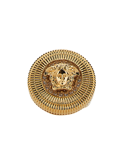 Shop Versace "medusa Biggie" Ring In Gold
