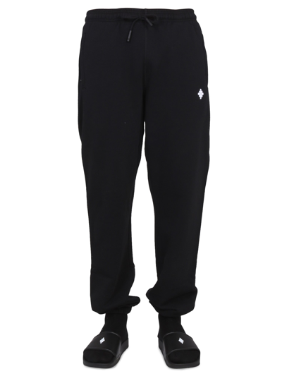 Marcelo Burlon County Of Milan Logo-embroidered Drawstring Track Pants In Black