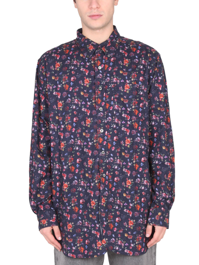 Shop Engineered Garments Oversize Fit Shirt In Blue