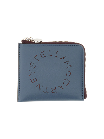 Stella Mccartney Zipped Wallet In Blue