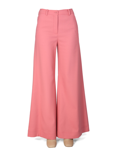 Shop Boutique Moschino Chic Flare Pants In Pink