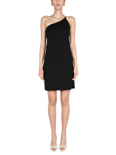 Shop Dsquared2 One-shoulder Dress In Black