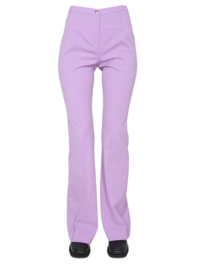 Shop Patou Virgin Wool Pants In Lilac