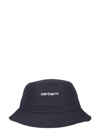 Shop Carhartt "script" Bucket Hat In Black