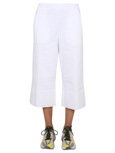 Shop Stella Mccartney Pantalone Con Ricamo Logo In White