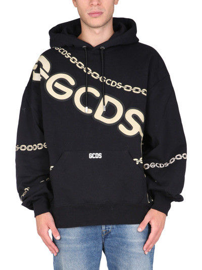 Shop Gcds "chain" Sweatshirt In Black