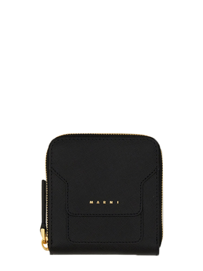 Shop Marni Wallet With Logo In Black