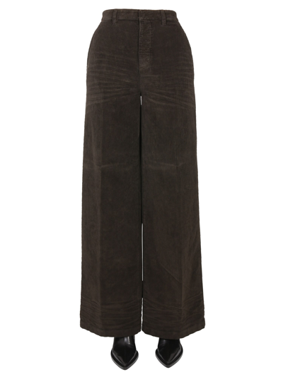Dsquared2 Dsquared Women Wide Leg Pants In Dark Brown