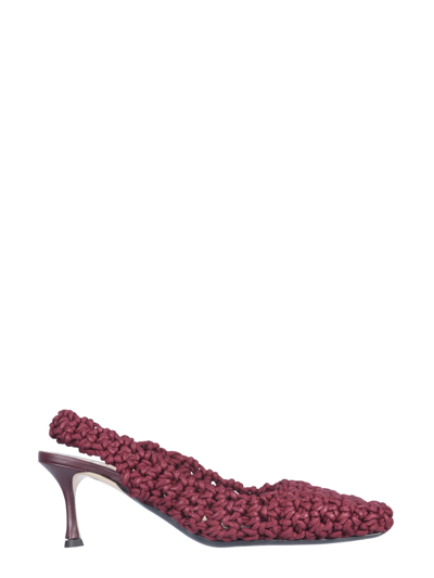 N°21 Pointed Toe Slingback Pump In Red