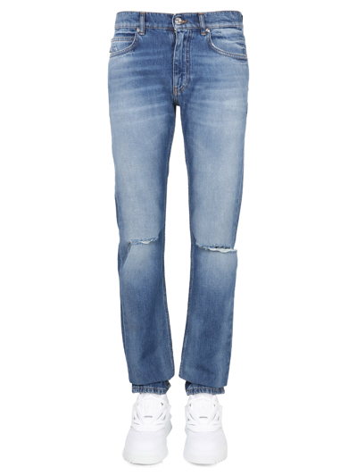 Shop Versace Jeans Con Patch Logo In Denim