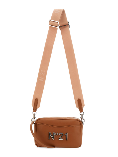 N°21 Logo Plaque Bag In Buff