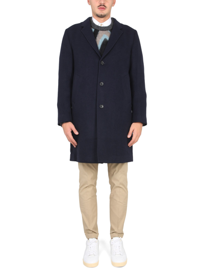 Shop Ps By Paul Smith Single-breasted Coat In Blue