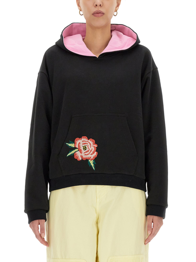 Shop Kenzo Reversible Cotton Sweatshirt In Black