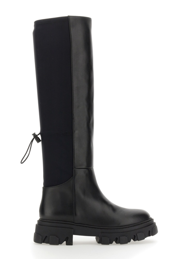 Shop Gia Borghini Leather Boot Perni 12 In Black