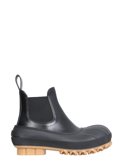 Stella Mccartney Faux Leather And Rubber Chelsea Boots In Black
