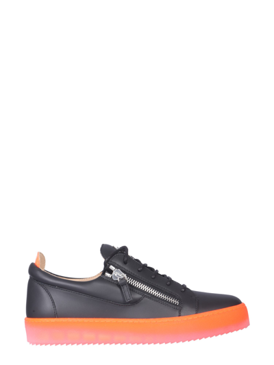 Giuseppe Zanotti Frankie Low-top Leather Sneakers In Black
