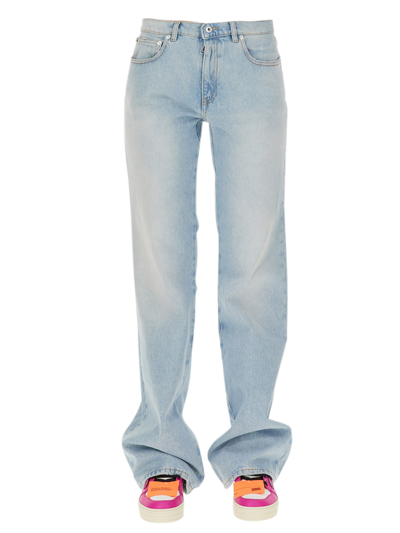 Shop Off-white Beach Baby Baggy Jeans In Blue