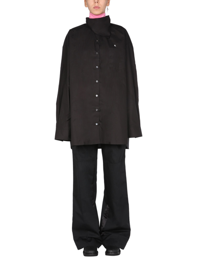 Shop Raf Simons Oversize Fit Shirt In Black