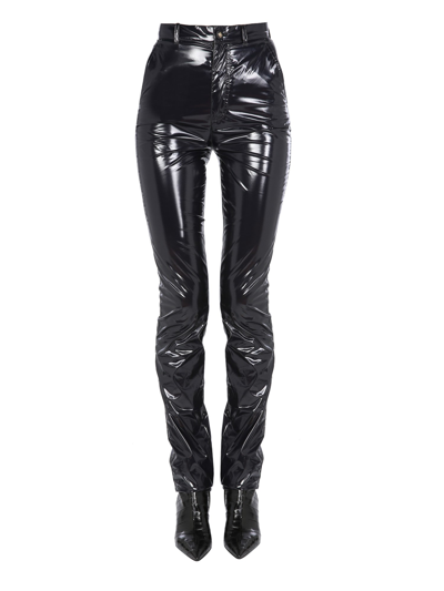 Shop Dolce & Gabbana Vinyl Pants In Black