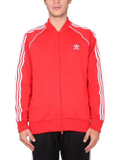 Adidas Originals Adidas Men's Originals Adicolor Primeblue Sst Track Jacket  In Vivid Red | ModeSens