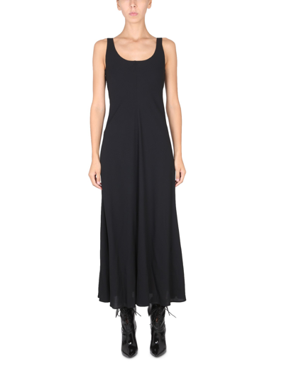 Shop Philosophy Di Lorenzo Serafini Viscose Jersey Dress In Black