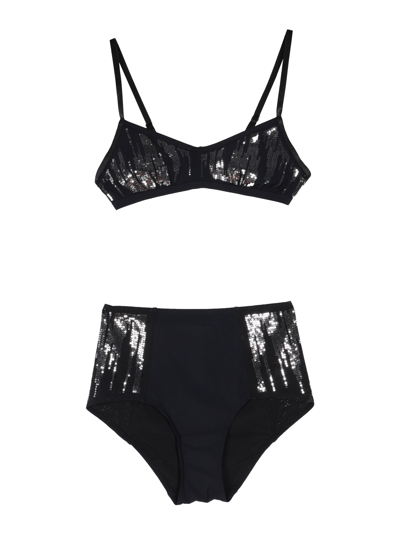 Shop Huala Pin Up Set With Sequins In Black