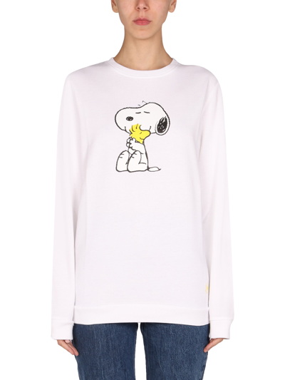 Shop Moa Master Of Arts "snoopy" Sweatshirt In White