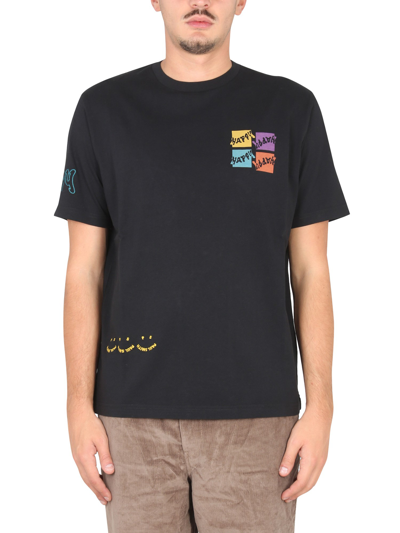 Shop Ps By Paul Smith Happy T-shirt In Black
