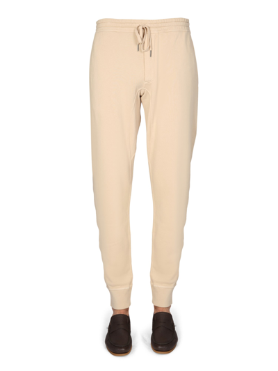 Tom Ford Elasticated-waist Drawstring Jogging Pants In Beige