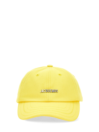 Shop Jacquemus Baseball Cap In Yellow