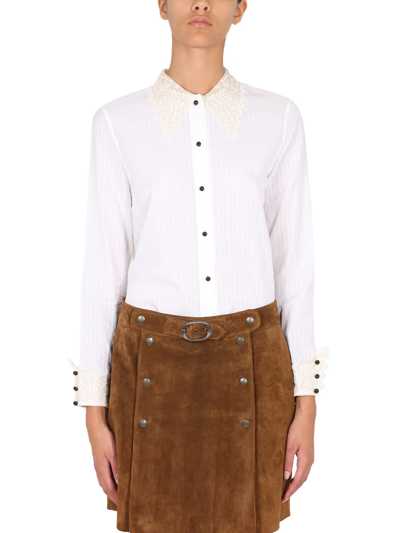 Saint Laurent Camicia In Cotone In White
