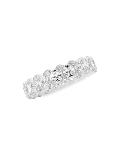 Saks Fifth Avenue Women's Build Your Own Collection Platinum & Lab Grown Oval Diamond Eternity Band In 4 Tcw Platinum
