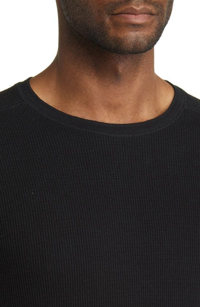 Shop Vince Regular Fit Long Sleeve Thermal Top In Black